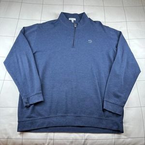 Peter Millar Quarter Zip Mens XXL Blue Crown Comfort Interlock Golf Stretch Warm